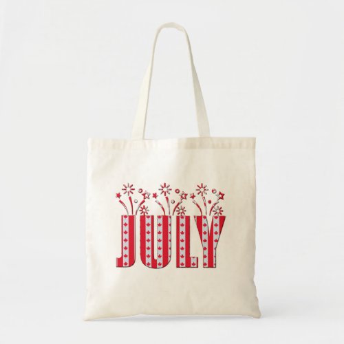 July Party Month Canadian Maple Leaf Flag Tote Bag