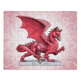 July’s Birthstone Dragon: Ruby Jigsaw Puzzle