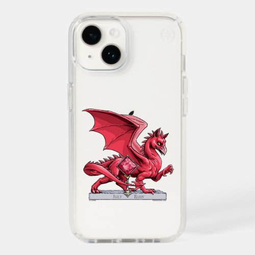 Julys Birthstone Dragon Ruby Speck Phone Case