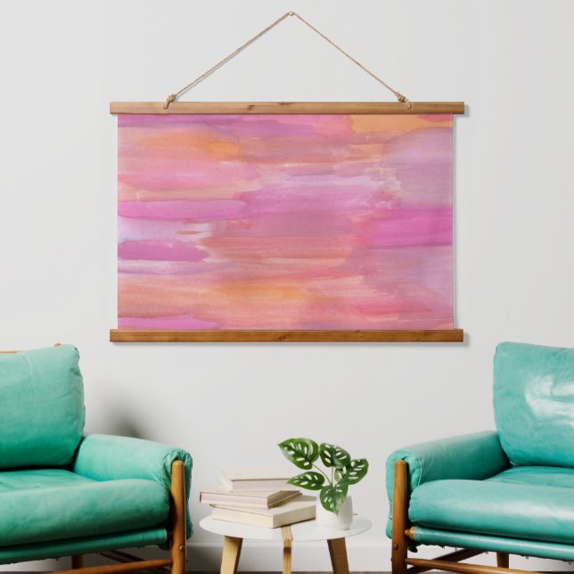 July Sunrise Watercolors Hanging Tapestry (Living Room)