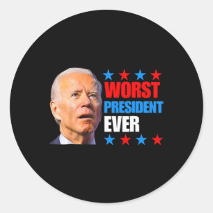 July Trump 2024 Election Worst President Ever Joe Classic Round Sticker