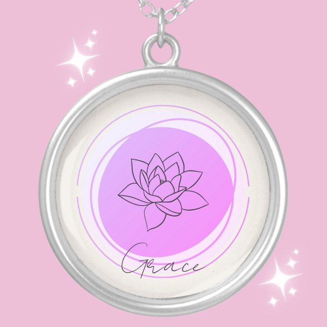 July Water Lily Necklace - Personalized (Creator Uploaded)