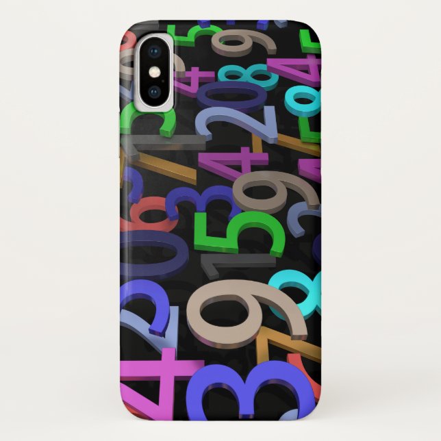 Jumble of Numbers Image Case-Mate iPhone Case (Back)