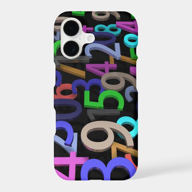 Jumble of Numbers Image Iphone Case (Back)