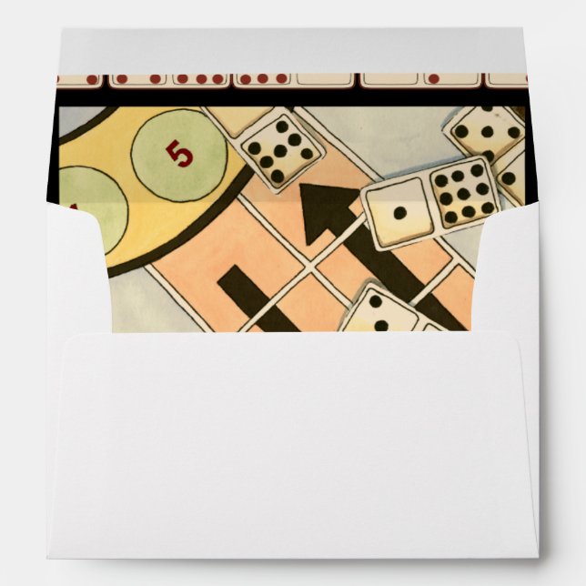 Jumbled Assortment of Games of Chance Envelope (Back (Bottom))