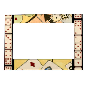Jumbled Assortment of Games of Chance Magnetic Frame