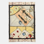 Jumbled Assortment of Games of Chance Towel