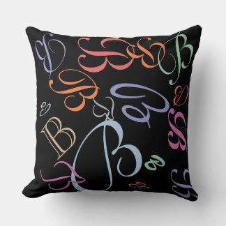 Jumbled CHANGE the MONOGRAM Spring Colors 2014 Throw Pillow