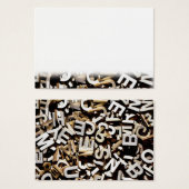 Jumbled letters made of wood close up (Front & Back)