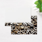 Jumbled letters made of wood close up (Desk)