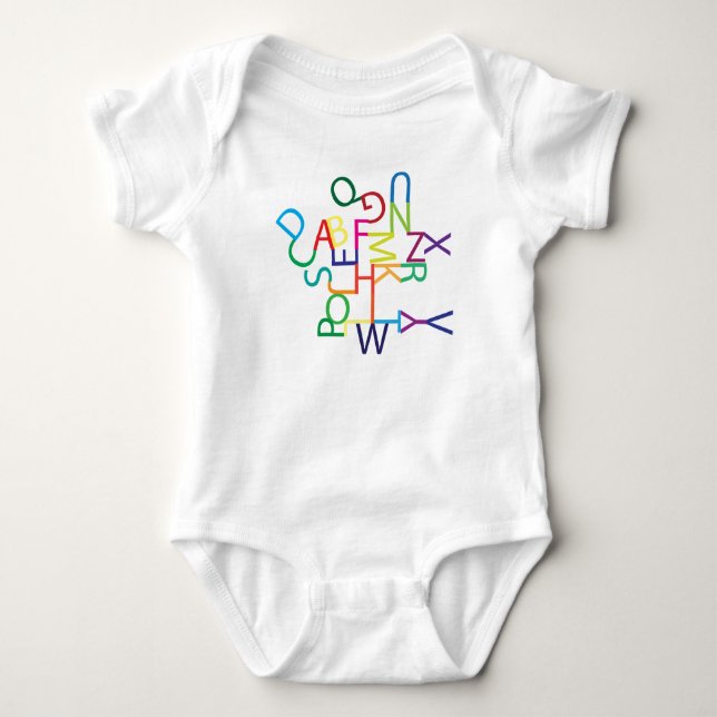Jumbled Text (Capital) Baby Bodysuit (Front)