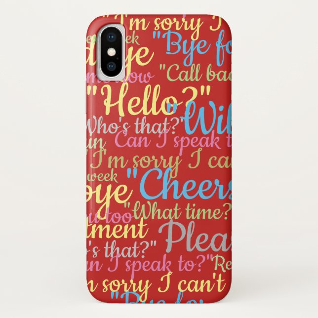 Jumbled Words in Colour Showing Conversations Case-Mate iPhone Case (Back)