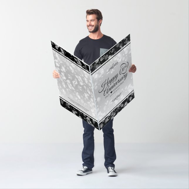 Jumbo 10th Tin Wedding Anniversary Card (In Situ)