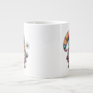Jumbo 20 oz Coffee Mug-Gnome with Flower Giant Coffee Mug