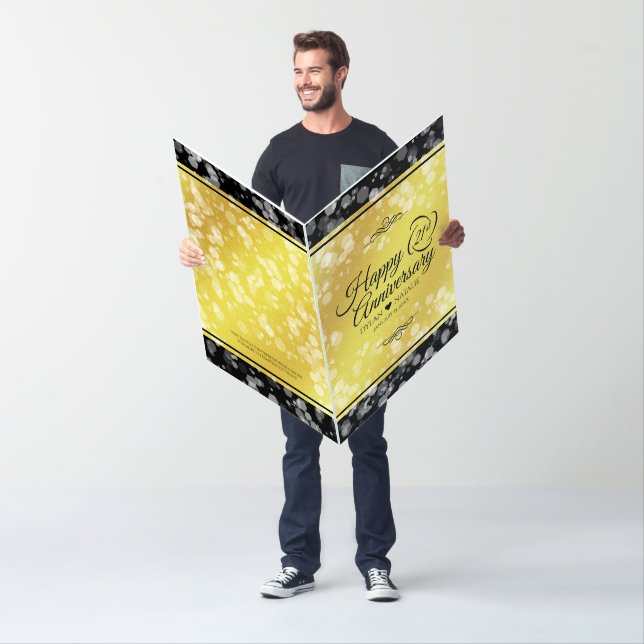 Jumbo 21st Brass Wedding Anniversary Celebration Card (In Situ)