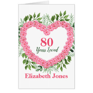 Jumbo 80 Years Loved 90th Birthday Greeting Card