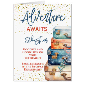 Jumbo Adventure Awaits Leaving Retirement Card