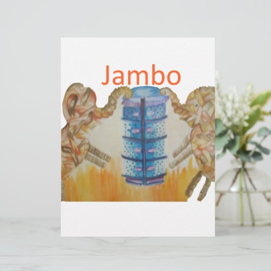 Jumbo Baby Kids Jambo  African Elephant  Design (Standing Front)