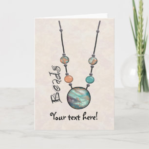 Jumbo Bead Necklace Green 01 Card