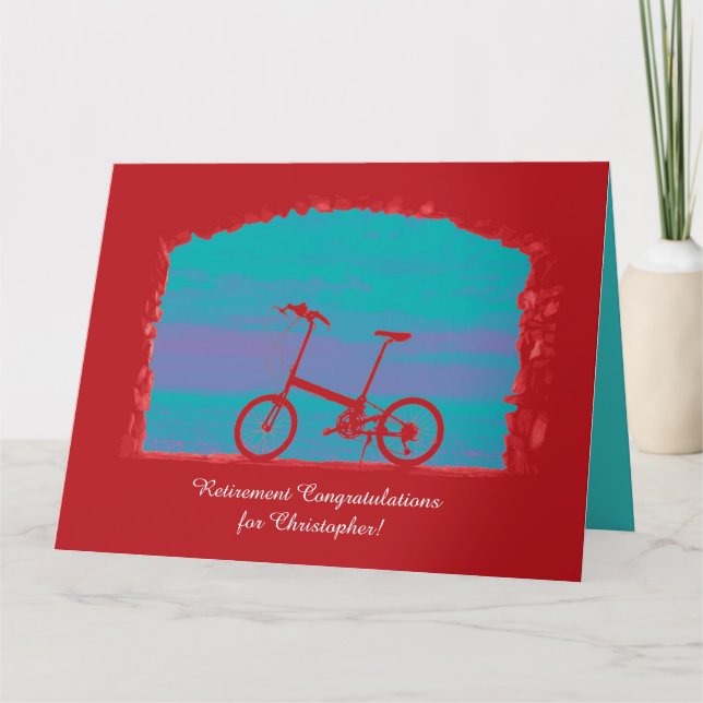 JUMBO Bicycle Happy Retirement Congratulations Card (Front)