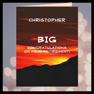 JUMBO BIG Retirement Congratulations Kolob Sunset Card
