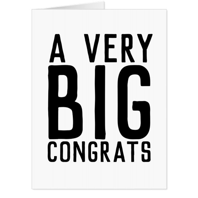 JUMBO BIG WEDDING CONGRATULATIONS CARD (Front)