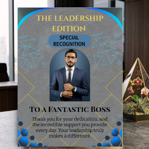 Jumbo Boss Work Anniversary Magazine Photo Card
