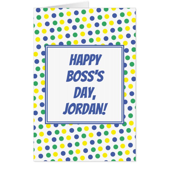 Jumbo Boss's Day Card from team (Front)