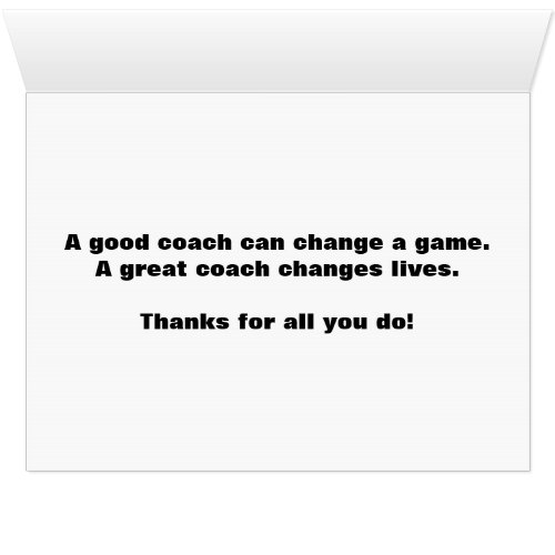 Jumbo Boxing Themed Thank You Card to Coach