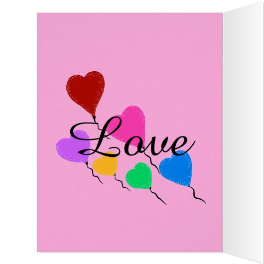 Jumbo Card Valentine's Day Hearts (Inside (Left))