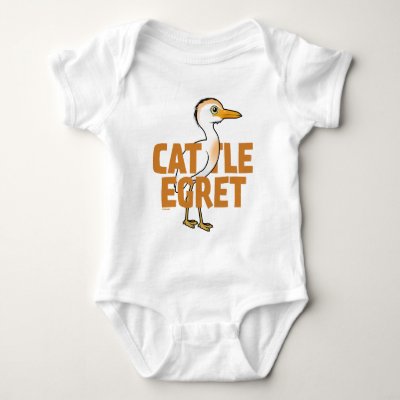 Jumbo Cattle Egret Baby Bodysuit