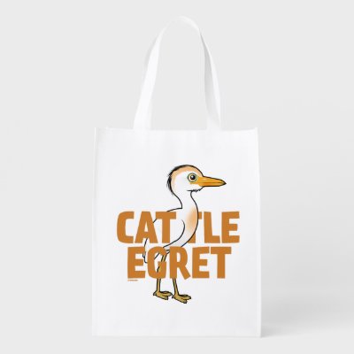 Jumbo Cattle Egret Grocery Bag