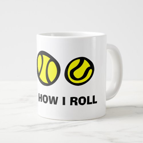 Jumbo coffee mug gift for tennis lovers