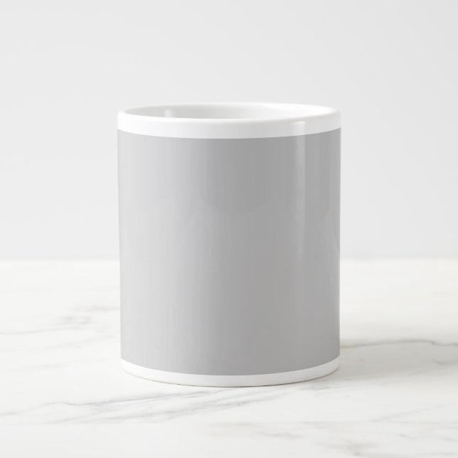 Jumbo Coffee Mug | Gray Minimalist Ceramic (Front)