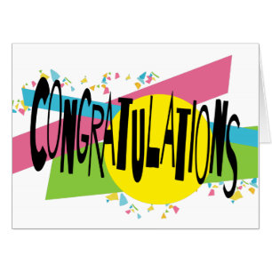 Jumbo Colorful Poster Size Grad Congratulations  Card