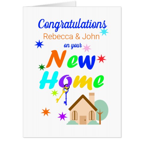 Jumbo Congratulations A New Home Card