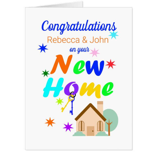 Jumbo Congratulations A New Home Card (Front)