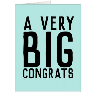 JUMBO CONGRATULATIONS BIG CUSTOM CARD