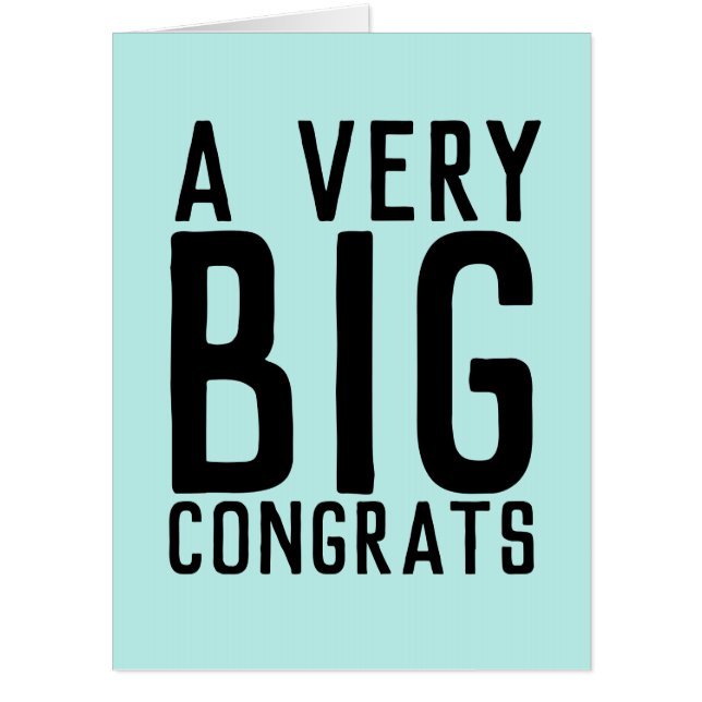 JUMBO CONGRATULATIONS OVERSIZED YOU CUSTOMIZE CARD (Front)