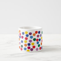 Jumbo cup espresso cup with colorful points