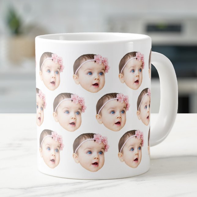 Jumbo Custom Baby Kids Family Face Photo Giant Coffee Mug (Creator Uploaded)