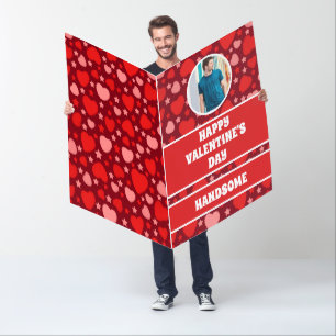 Jumbo Custom Photo Happy Valentines Day Handsome Card
