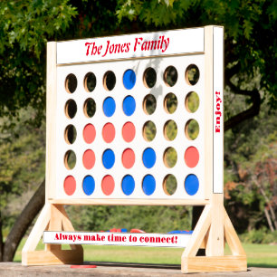 Jumbo Fast Four Lawn game w/carry case Personalize