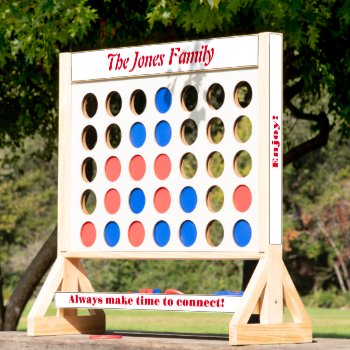 Jumbo Fast Four Lawn Game W/carry Case Personalize by Gigglesandgrins at Zazzle