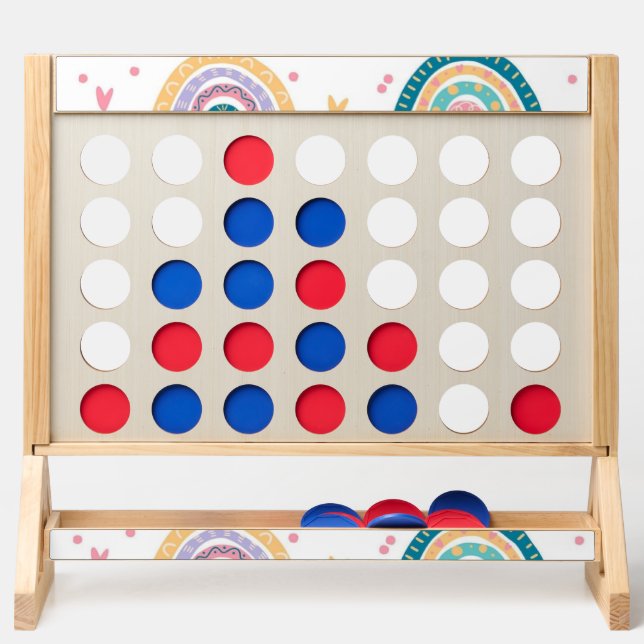 Jumbo Fast Four Rainbow Watercolor  (Front)