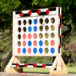 Jumbo Fast Four Red Hearts