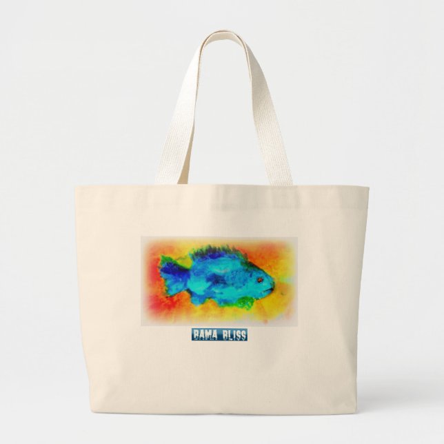 Jumbo Fish Tote Bag "Bama Bliss" (Front)