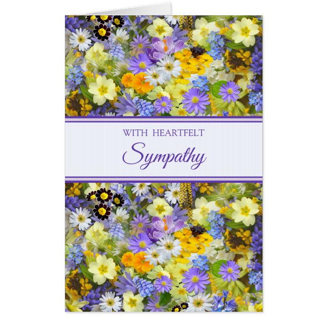 Jumbo Floral Sympathy Card (Front)