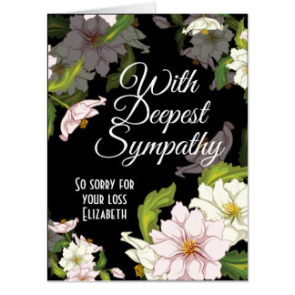 Jumbo Floral Sympathy Group Signing Card