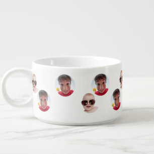 Jumbo Funny Baby Kids Family Face 2 Photos Bowl